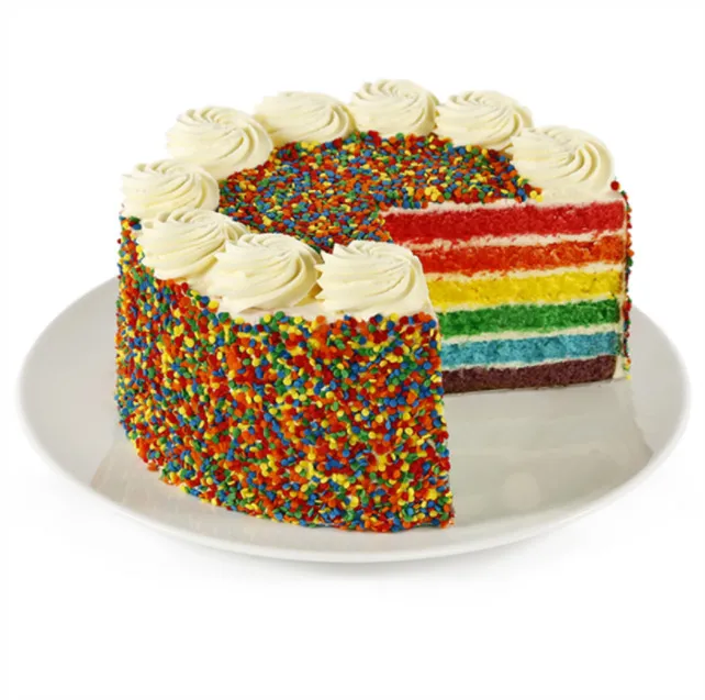 Rainbow Butterfly Birthday Cake | bakehoney.com